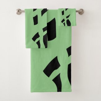 Abstractrana Bold Green and Black