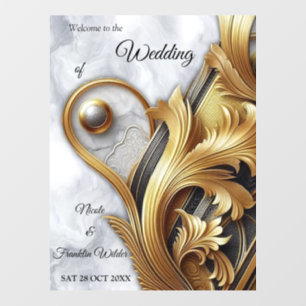 Abstracts Gold on Black & Mixed Marble Textures Wall Decal