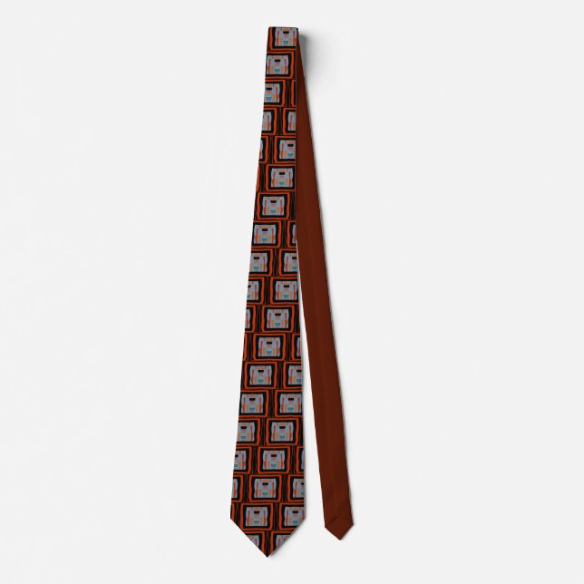 Abstracts in Black Square Neck Tie (Front)