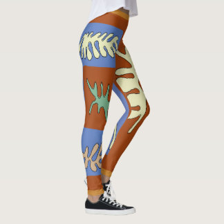 Abstracts Leaves Matisse style, Leggings