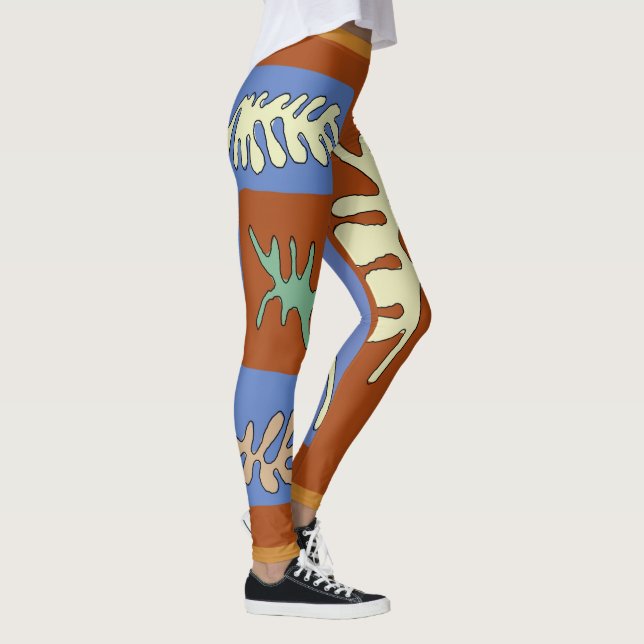 Abstracts Leaves Matisse style, Leggings (Right)