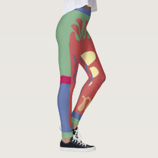Abstracts Leaves Matisse style, Leggings