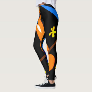 Abstracts Shapes Stain Glass style, Leggings