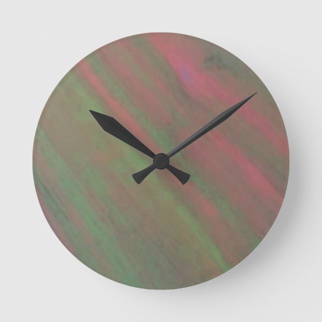 Abstrait rouge round clock (Front)