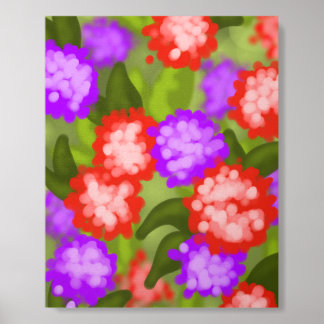 Abstrak floral wall art | flower aesthetic design foam core photo tile