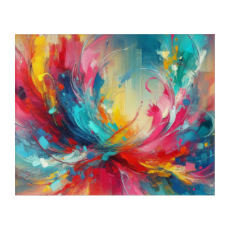 Abstrakte Acrylkunst – Vibrante Farbenexplosion Acrylic Print