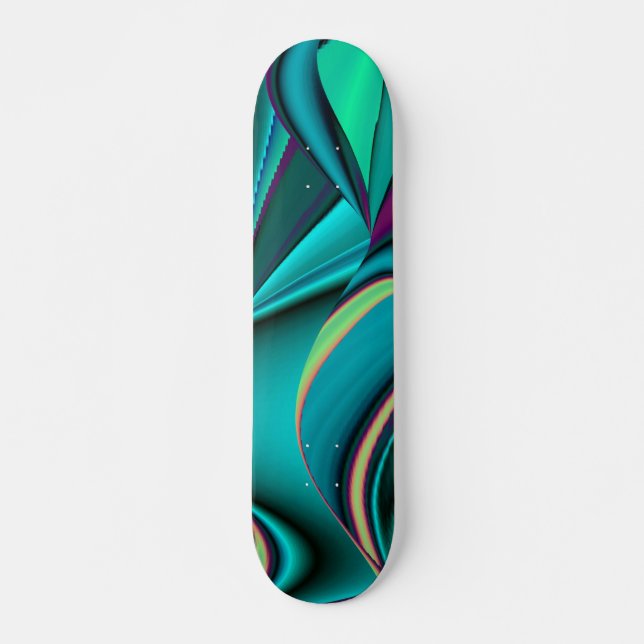 Abstrakter Regenbogen Skateboard Deck (Front)
