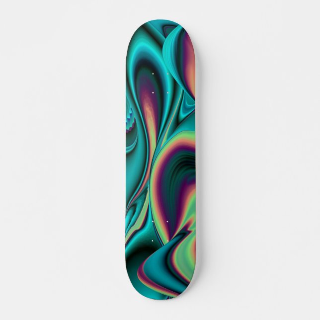 Abstrakter Regenbogen Skateboard Deck (Front)