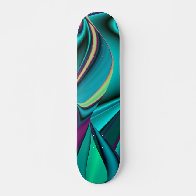 Abstrakter Regenbogen Skateboard Deck (Front)