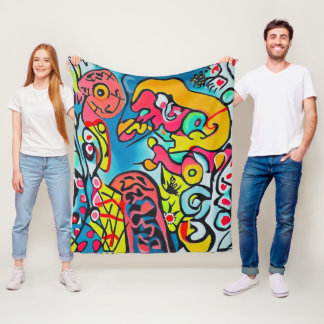 Abstraktes Design Fleece Blanket