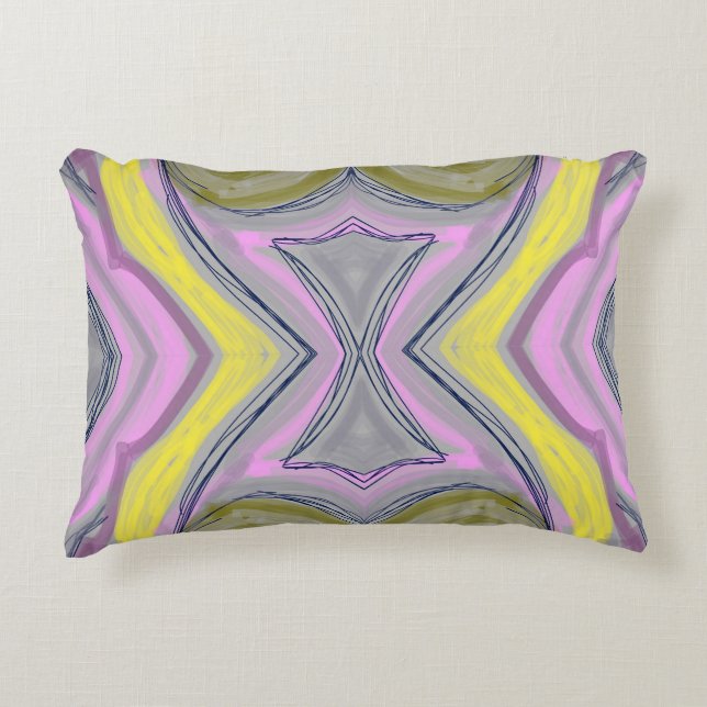 Abstrato Amarelo Accent Pillow (Front)