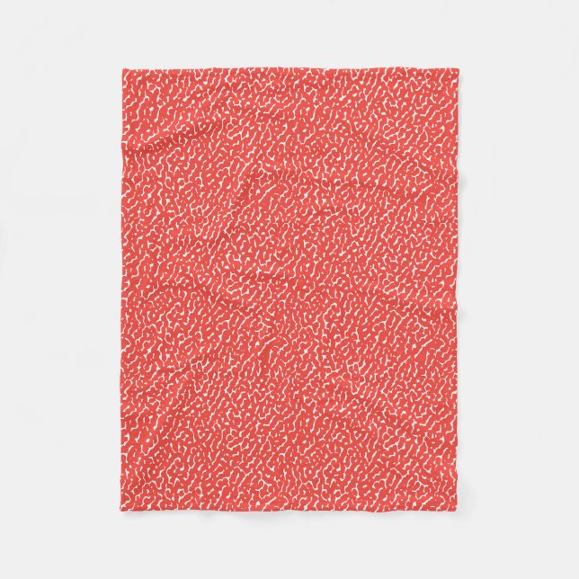 Abtract red pattern fleece blanket (Front)