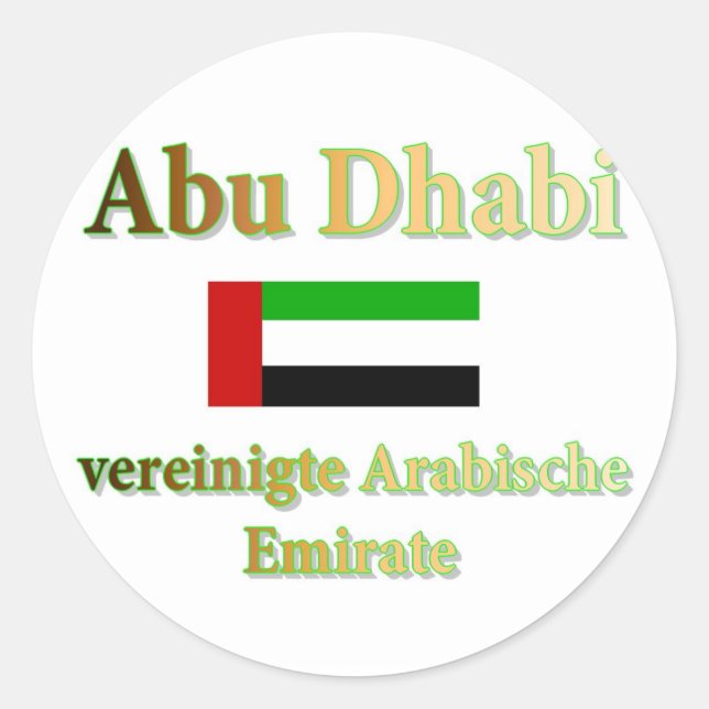 Abu Dhabi Classic Round Sticker (Front)