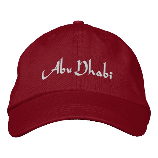 Abu Dhabi Embroidered Baseball Hat (Front)