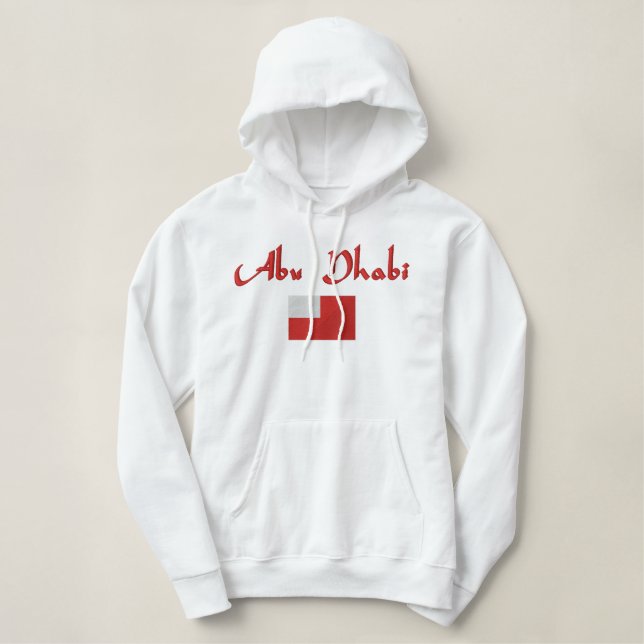 Abu Dhabi Flag Embroidered Hoodie (Design Front)
