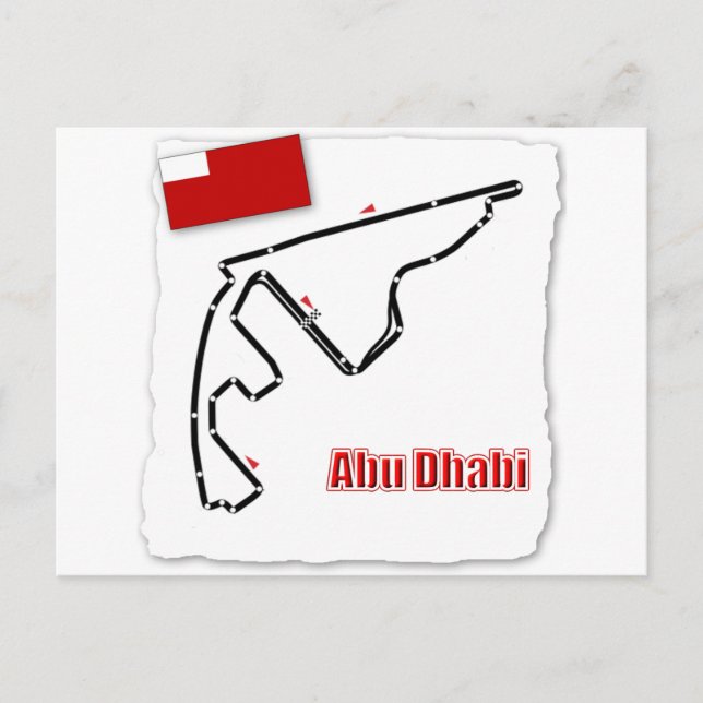 Abu Dhabi GP Circuit Postcard (Front)