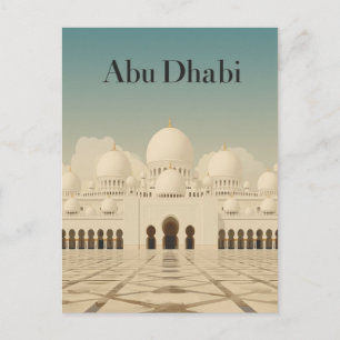 Abu Dhabi Grand Mosque View Postcard