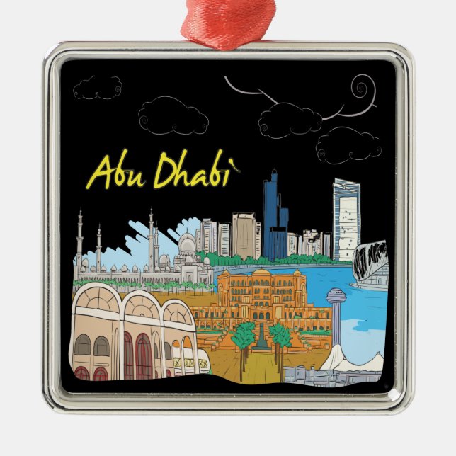Abu Dhabi Metal Ornament (Front)