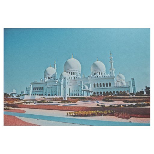 Abu Dhabi Mosque painting Fabric