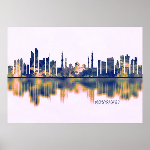 Abu Dhabi Skyline Poster