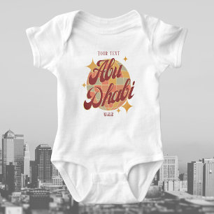 Abu Dhabi UAE holiday Retro newborn gift Baby Bodysuit