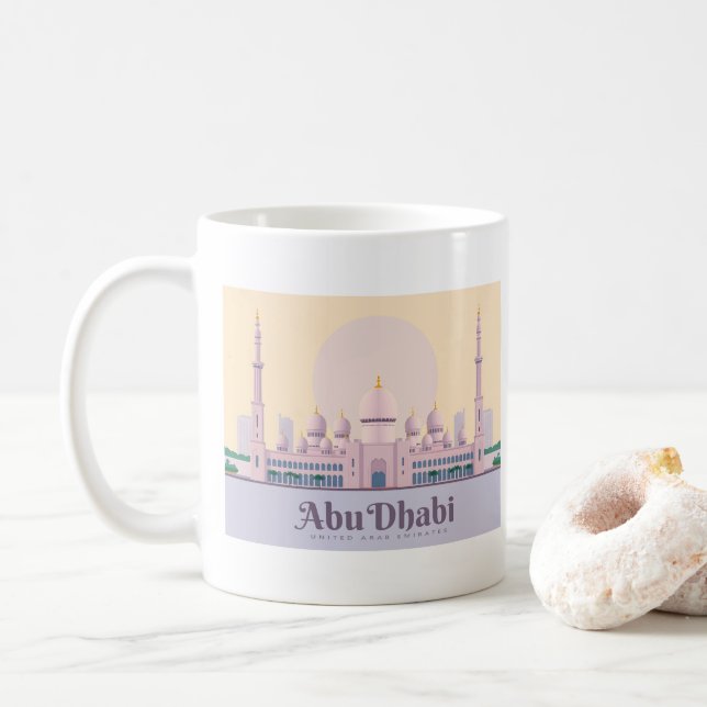 Abu Dhabi UAE Pastel Travel Coffee Mug (With Donut)