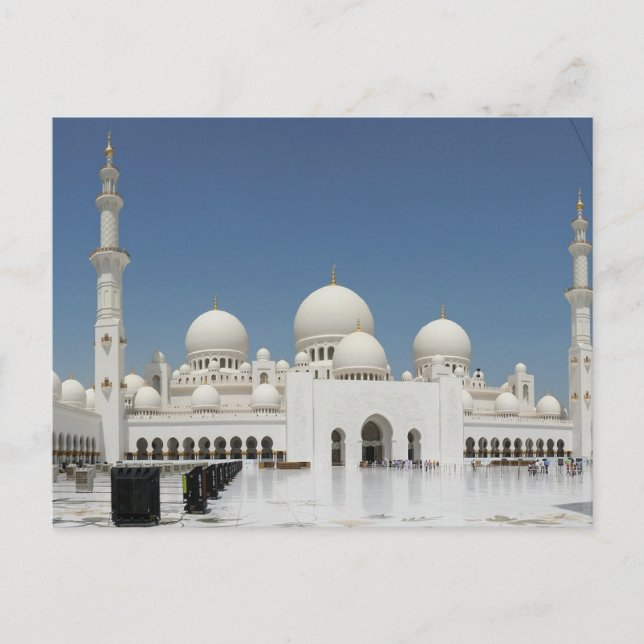 Abu Dhabi UAE Sheikh Zayed architectural Mosque So Postcard (Front)