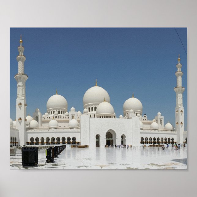 Abu Dhabi UAE Sheikh Zayed architectural Mosque So Poster (Front)