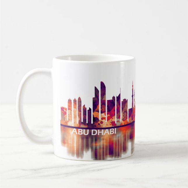 Abu Dhabi UAE Skyline Coffee Mug (Left)