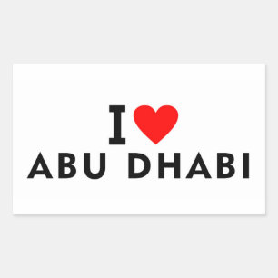 Abu Dhabi UAE united arab emirates love city heart Rectangular Sticker