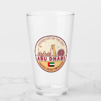 Abu Dhabi United Arab Emirates City Skyline Emblem