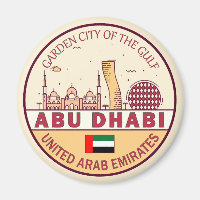 Abu Dhabi United Arab Emirates City Skyline Emblem