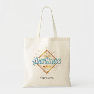Abu Dhabi United Arab Emirates Vintage UAE Design Tote Bag