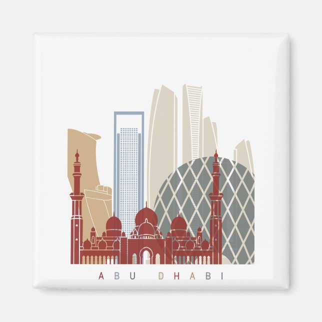 Abu Dhabi V2 skyline poster Magnet (Front)