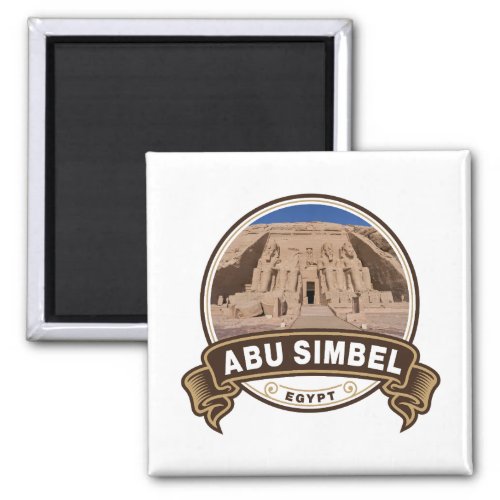 Abu Simbel Egypt Badge Magnet