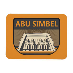 Abu Simbel Egypt Travel Art Retro Magnet