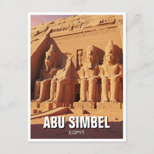 Abu Simbel Egypt Travel Postcard