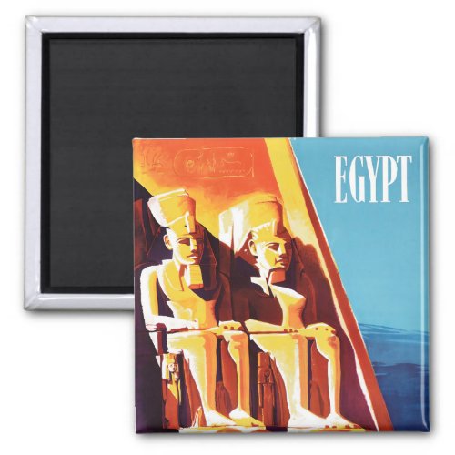 Abu Simbel Egypt vintage travel Magnet