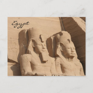 abu simbel pharoah postcard