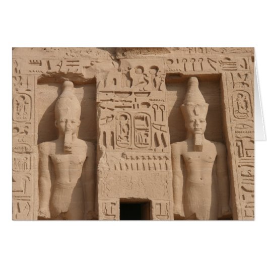 abu simbel statues cards (Front Horizontal)