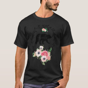 Abuela Bear Xmas Family Christmas Pajama Flower Gr T-Shirt