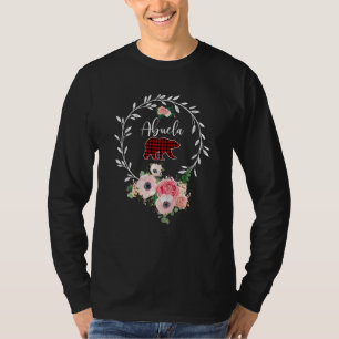 Abuela Bear Xmas Family Christmas Pajama Red Plaid T-Shirt