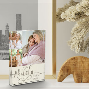 Abuela Calligraphy I Love You 3 Photo Cream Brown