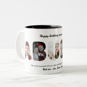 Abuela Custom Photo Collage Personalized Grandma Two-Tone Coffee Mug
