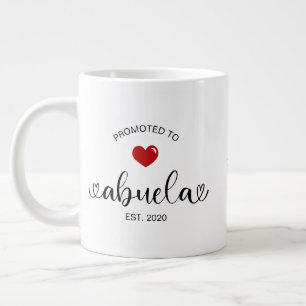 Abuela Established New Grandmother Gift Giant Coffee Mug