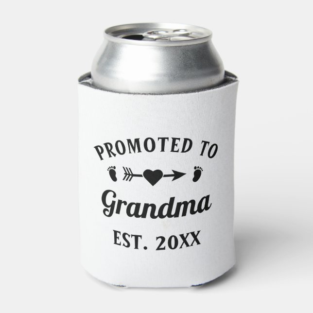 Abuela Nonna Nanna Grandmother Promoted To Grandma Can Cooler (Can Front)