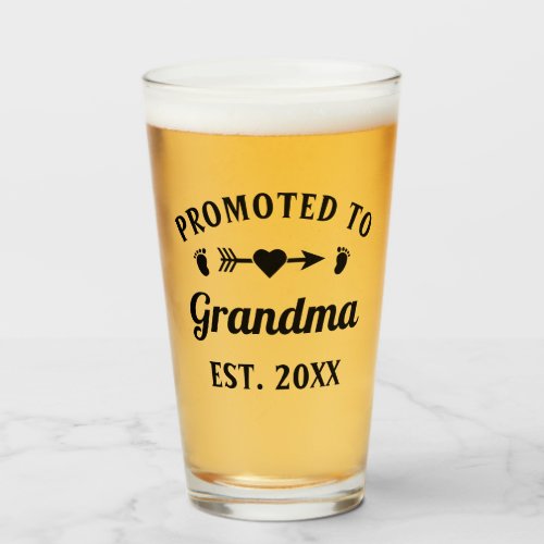 Abuela Nonna Nanna Grandmother Promoted To Grandma Glass