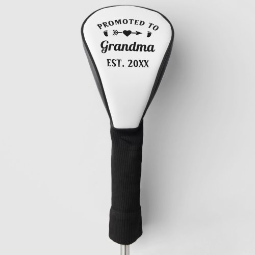 Abuela Nonna Nanna Grandmother Promoted To Grandma Golf Head Cover