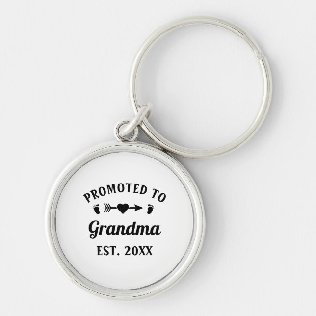 Abuela Nonna Nanna Grandmother Promoted To Grandma Keychain (Front)