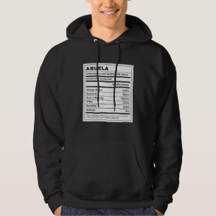 Abuela Nutritional Facts Spanish Grandmother Hoodie